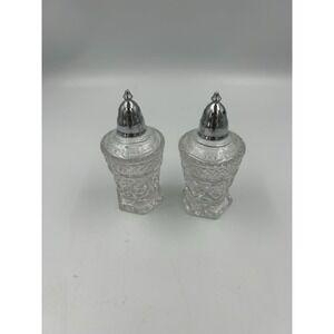 Imperial Glass Cape Cod clear salt and pepper shakers